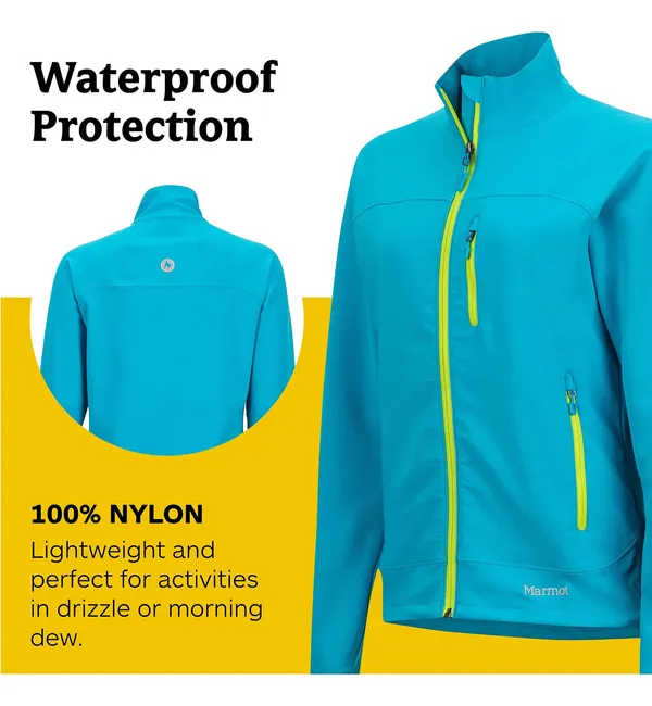 Marmot Womens Small S Jacket Teal Water Repellent Tempo Active Breathable Zip - Image 3