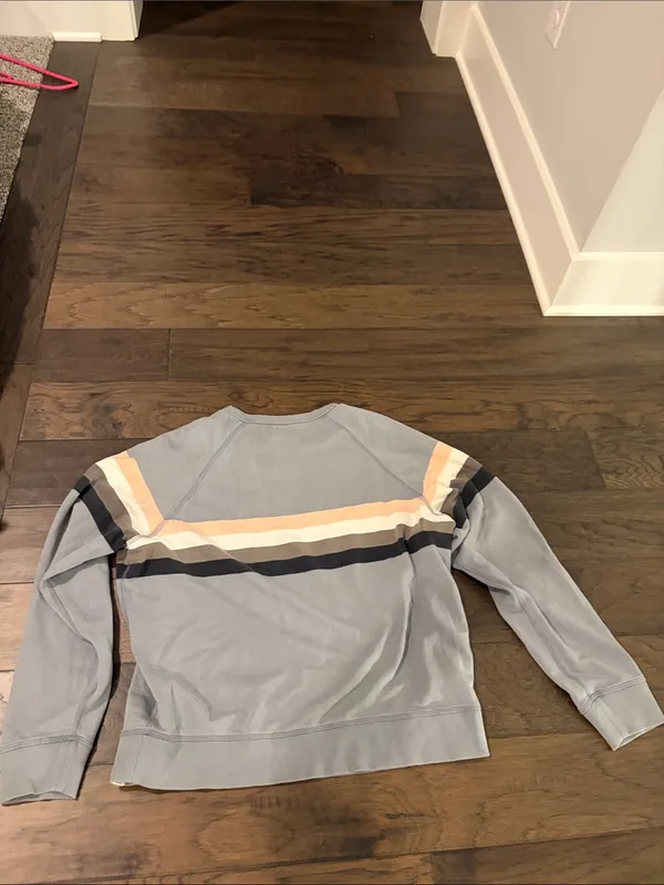 Faherty Chest Stripe Pima Sweatshirt Sz M - Image 10