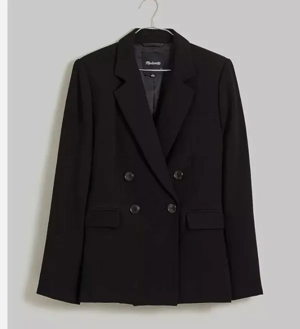NWT Madewell Rosedale Blazer in Crepe Black Oversized SZ-6 - Image 2