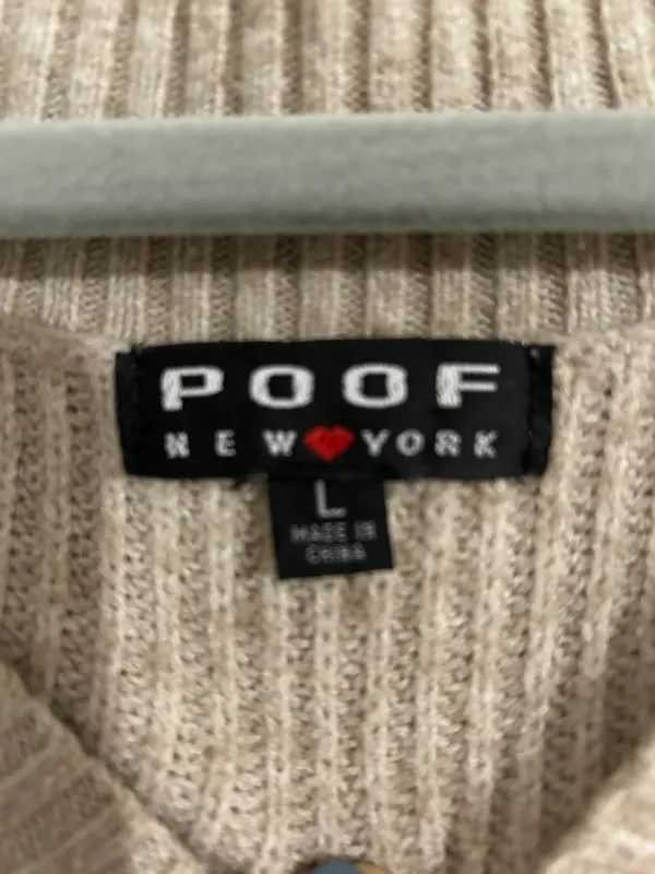 tan cropped sweater - Image 3