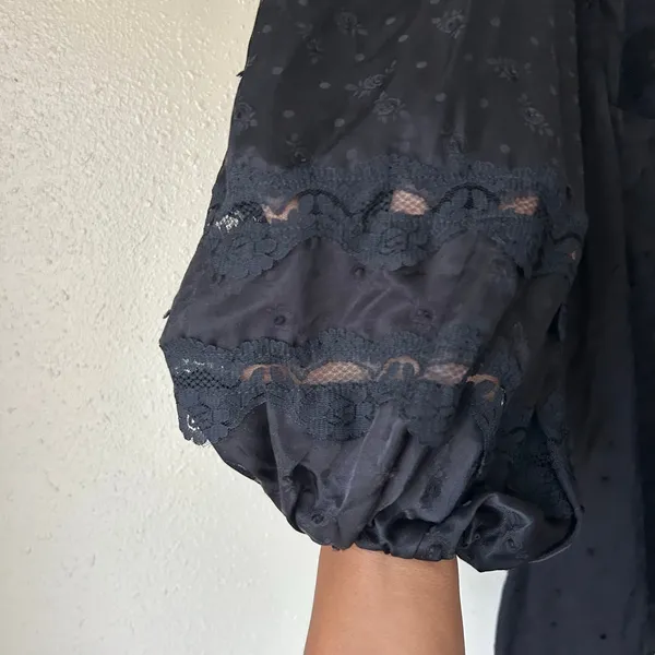For Love and Lemons Black Coquette Natalie Mini Dress Size Small - Image 6