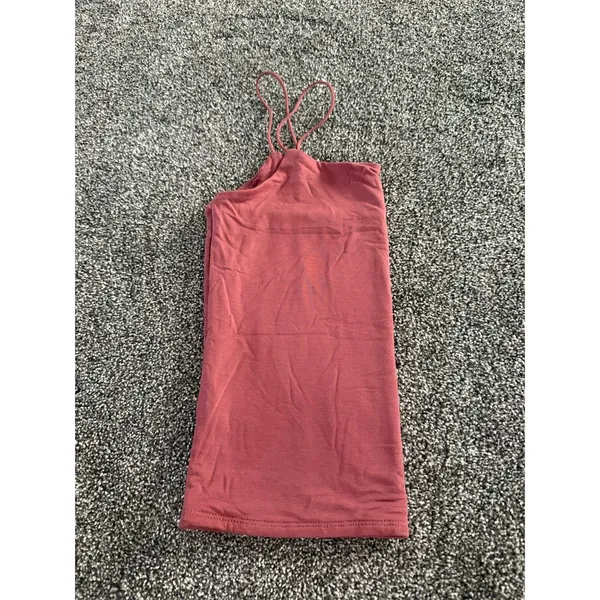 Becool Los Angeles Cami Tank Top Womens Size L Dusty Rose Spaghetti Strap - Image 4