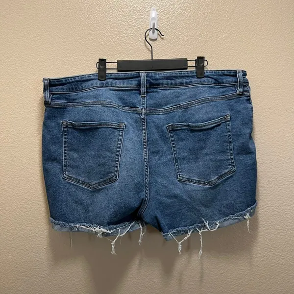 Ava & Viv Button Fly Denim Jean Shorts High Rise Cut Offs Plus Size 20W - Image 6