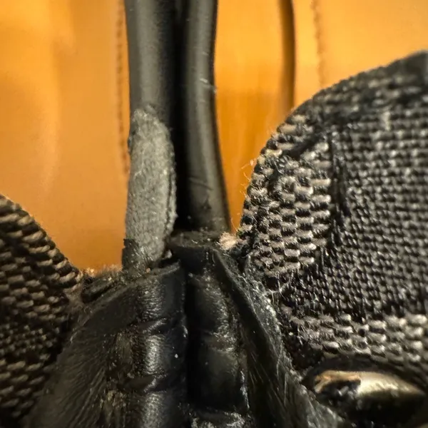 COACH 8.5 Olive Signature Canvas/Leather Black Loafer Moccasins Shoes SEE PHOTOS - Image 4