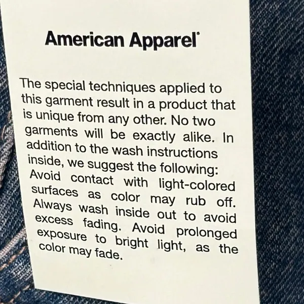 American Apparel Women Crop Wide Leg Jeans 30 Pink Tint Wash Y2K 90s‎ - Image 8