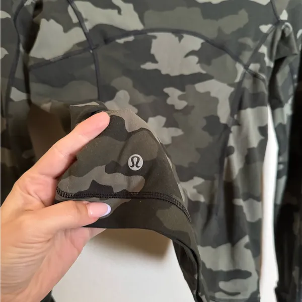 Lululemon Its Rulu Run Long‎ Sleeve Shirt 2 Heritage 365 Camo Medium Olive Multi - Image 9