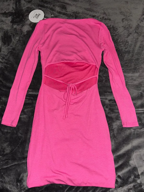 Princess Polly NWT Nolan Pink Mini Dress Size 4 Open Back - Image 7