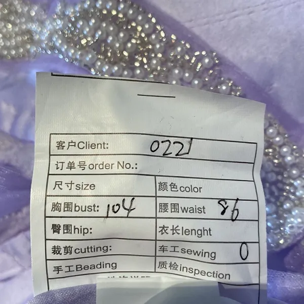 Women’s Purple Full Length V-Neck Silver Beaded Prom Party Dress Size 14 NWT - Image 13