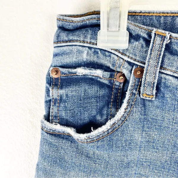 ABERCROMBIE & FITCH The Ankle Straight High Rise Button Fly Jeans Size 26 Casual - Image 10