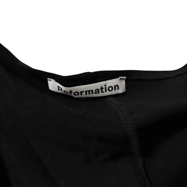 Reformation Black Nostra One Shoulder Slit Maxi Dress Size Large - Image 3