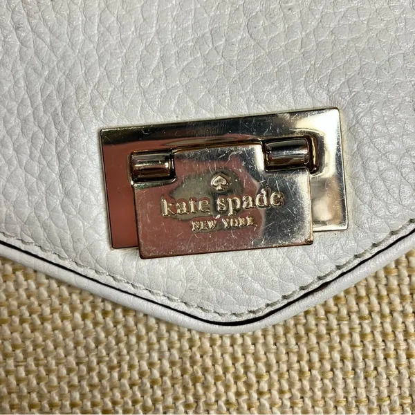 Kate Spade Wesley place‎ woven & leather envelope clutch - Image 3