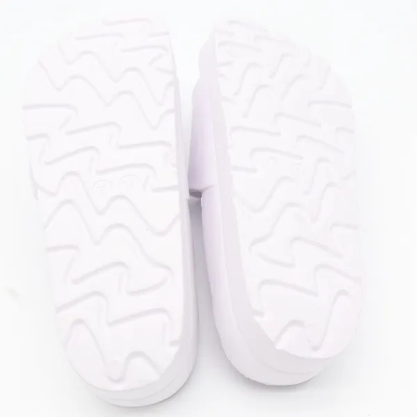 Womens White Platform Slide Sandals Chunky Buckle Strap Foam Slides Size 9 - Image 6