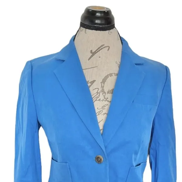 J.Crew Womens Blue Blazer Tailored Classic Career Office Jacket Preppy Sz Medium - Image 6
