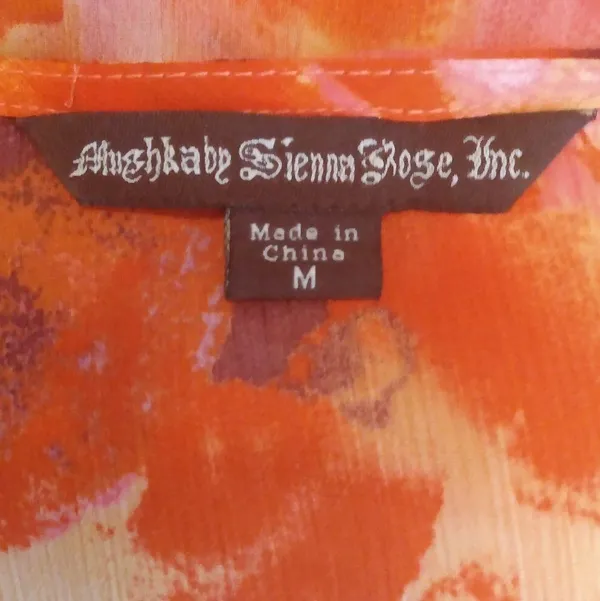 Sienna Rose Orange Pink Poncho Top M Size M - Image 3