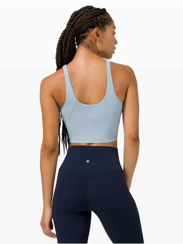 lululemon athletica Light Blue V-Neck Crop Sports Bra - Image 2