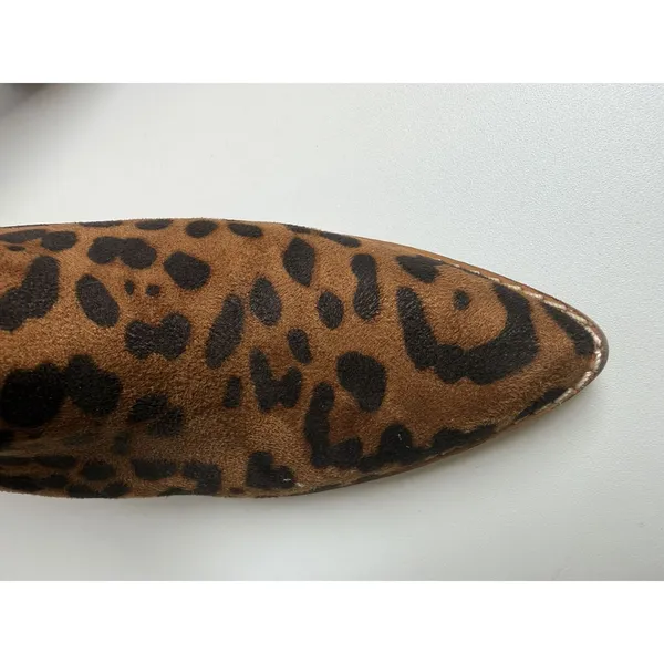 Beast Fashion‎ Leopard Print Mule Booties Block Heel Women's Size 8 - Image 8