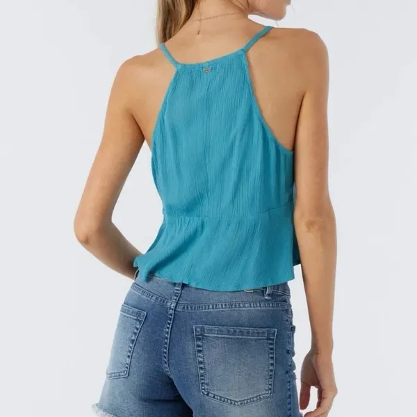 O’Neill Blue Moon Twist Front Boho Beachy Tank Top Large NWT - Image 4