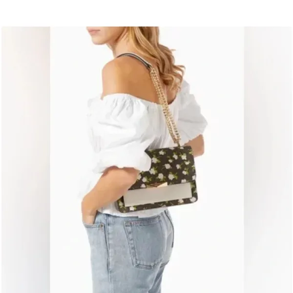 MICHAEL KORS Large Jade Shoulder Crossbody Bag in Floral Logo Canvas‎ - Image 2