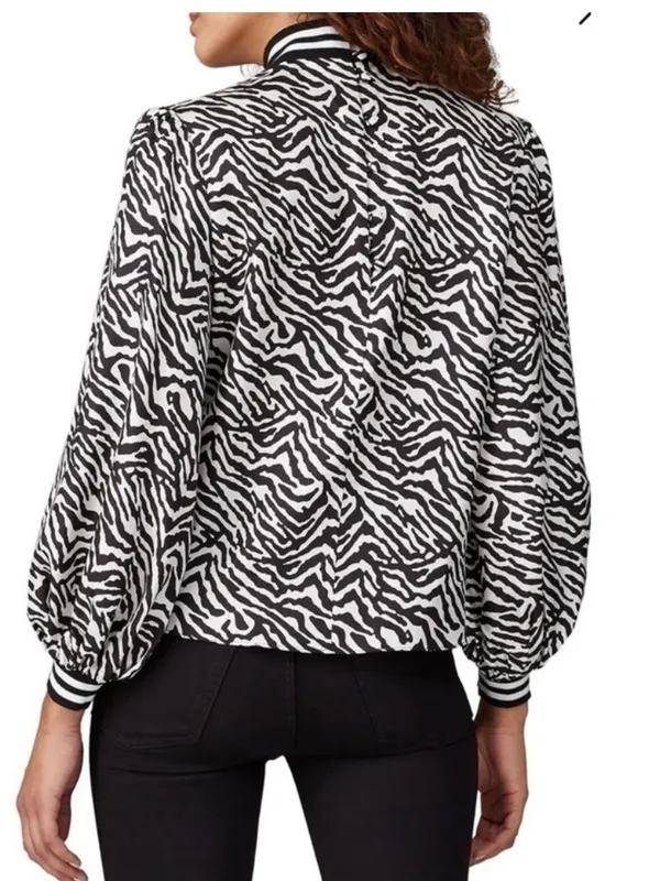 Hunter Bell Sydney Zebra Print Mock Neck Top - Image 3