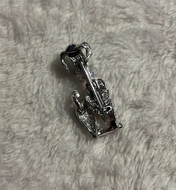 Vintage Silver Tone Poodle Brooch - Image 3