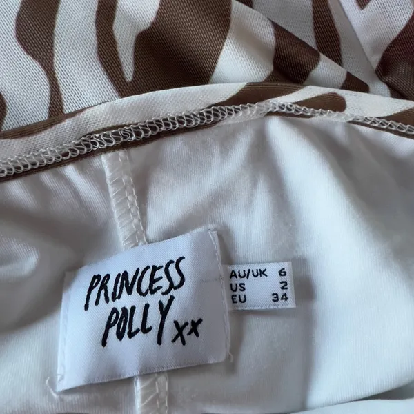 Princess Polly Brown and White Zebra Print dress - Image 4