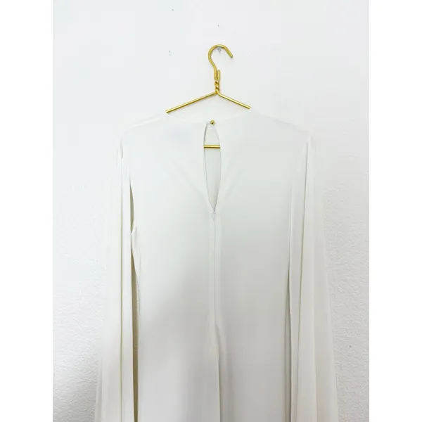 Club L London Divine Timing White Maternity Maxi Dress Cape Sleeves Size 10 - Image 10