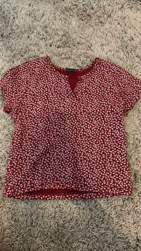 Brandy melville top red floral - Image 2