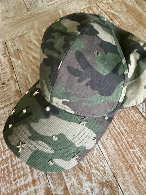 ⭐️Camo Studded Adjustable Baseball Cap ⭐️ 🆕 Green - Image 2