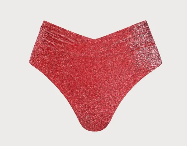 Berlook Red Lurex Kont Plus Size Bikini Set - Image 6