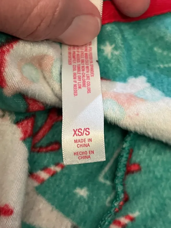 Xhilaration One-piece Pajamas Womens XS/S Green Christmas Santa Reindeer Zip - Image 8