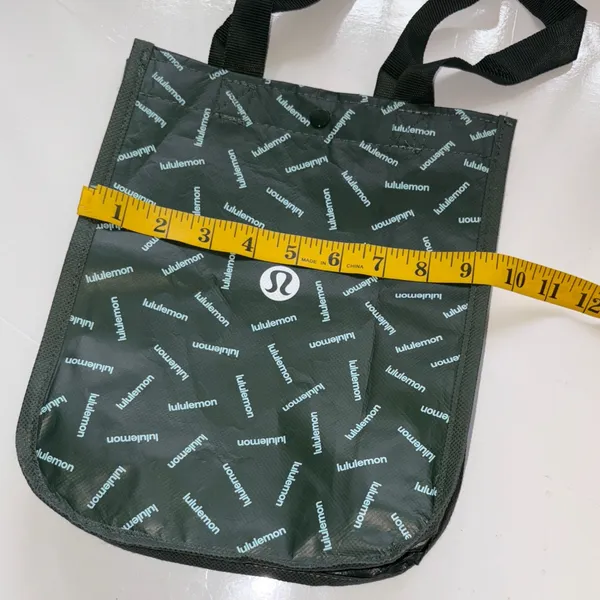 lululemon athletica Green and Black Logo Reusable Tote - Image 5