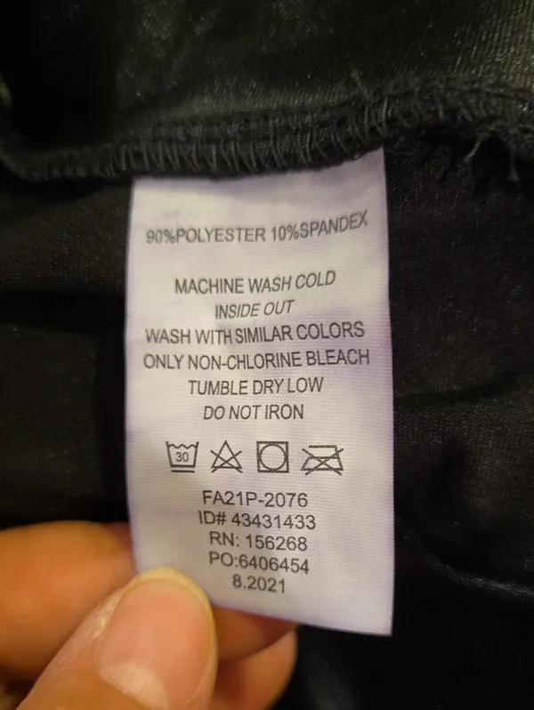 Ease of Motion Black Faux Leather Leggings Size Small - Image 6