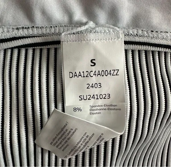 NWT Cupshe white black striped bikini size S - Image 5