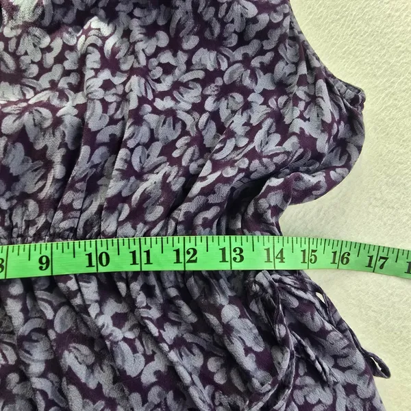 A New Day Purple Floral Mock Neck Sleeveless‎ Midi Dress Womens Size Medium - Image 6
