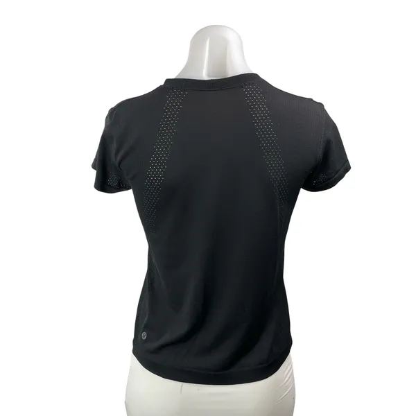 Lululemon Women's Black Short Sleeve Crew Neck Basic T Shirt Tee Top Size M - Image 3