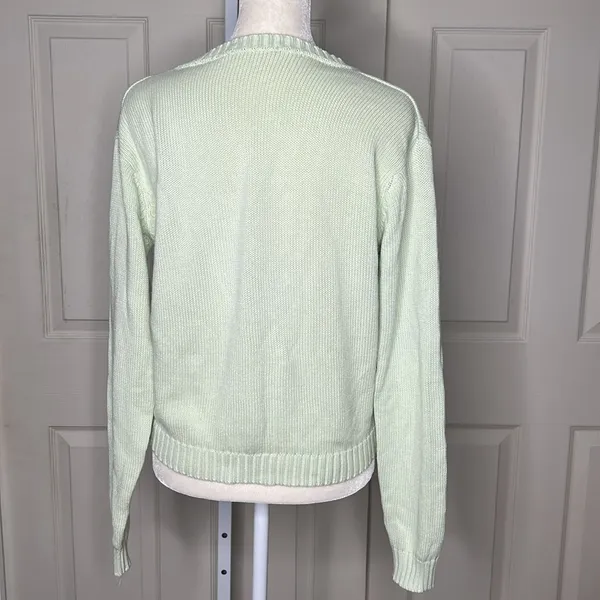 Brandy Melville Leigh Mint Green Ribbed V-Neck Sweater NWT OS - Image 6