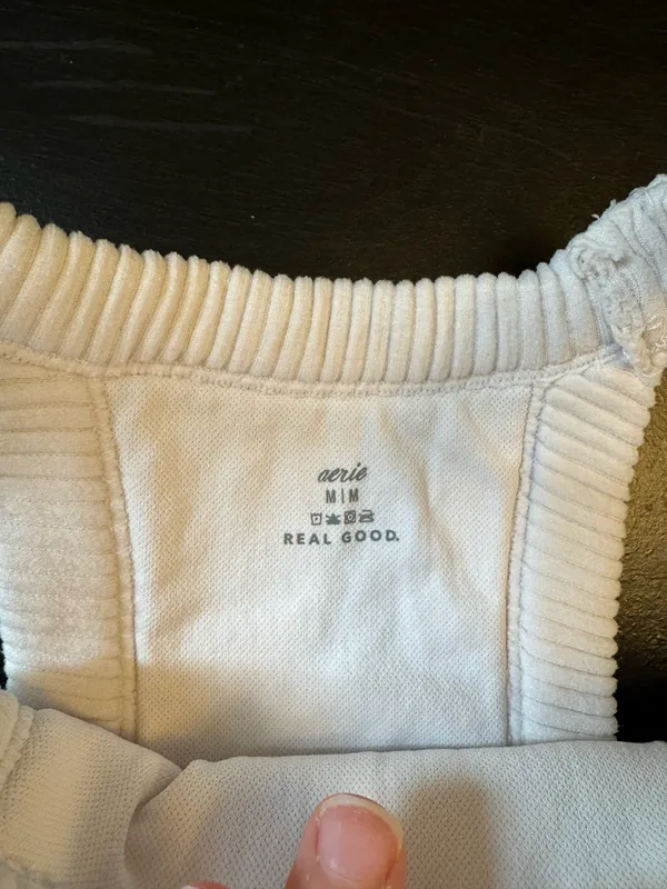 Aerie Tank Ribbed Top White - Image 2