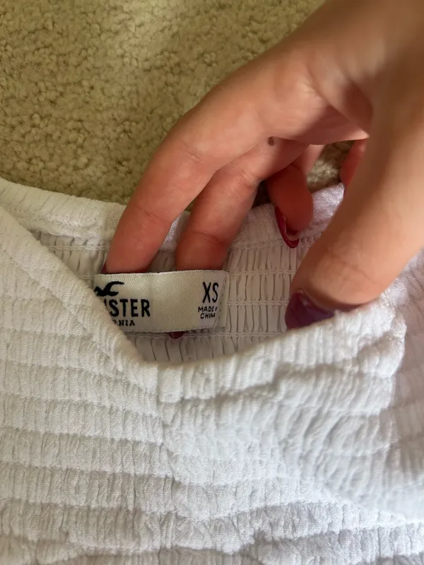Hollister White Babydoll Top - Image 3