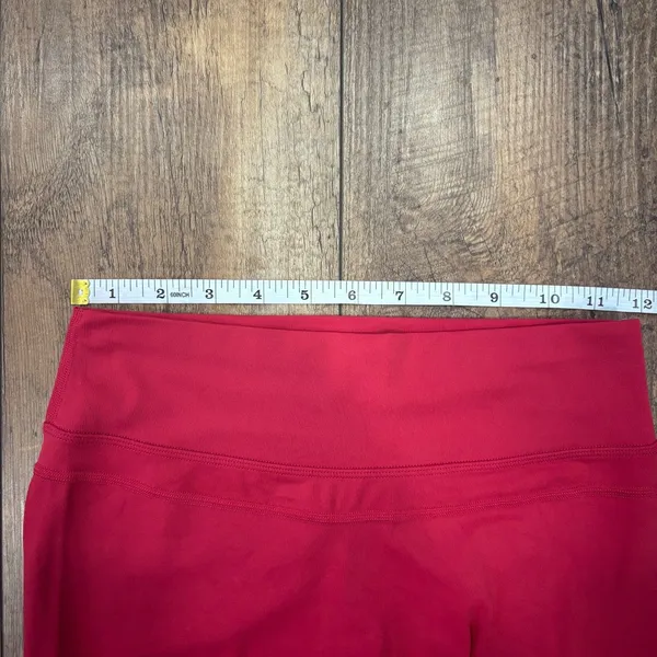 Red Athletic Leggings Scrunch Booty High Waist Sz M Gym Yoga Running Workout - Image 5