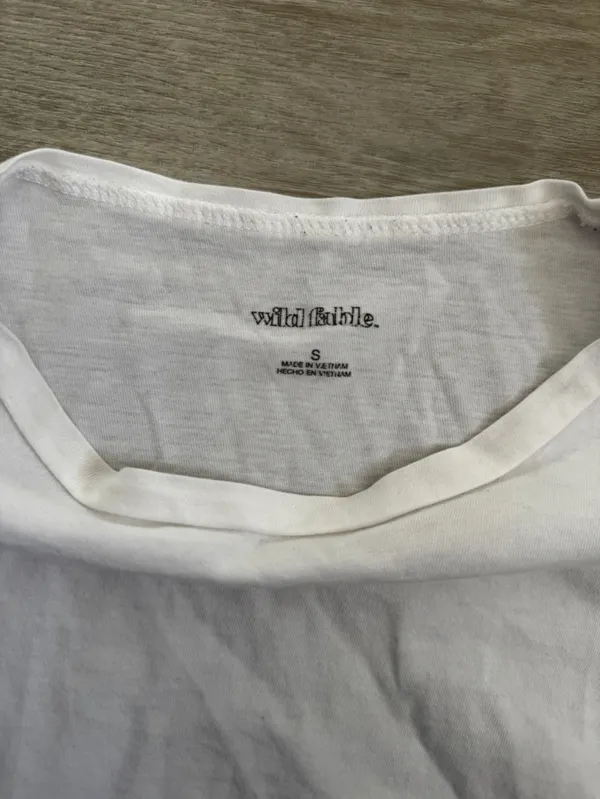 wild fable White Long-Sleeve Cropped Tee - Image 2