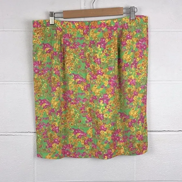 Boden women’s floral silk blend lined pencil skirt - Image 2