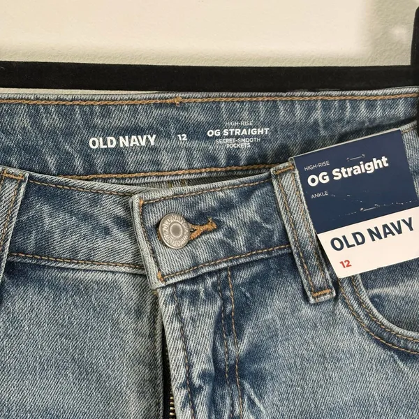 Old Navy High-Waisted OG Straight Jeans Sz 12 NWT - Image 2