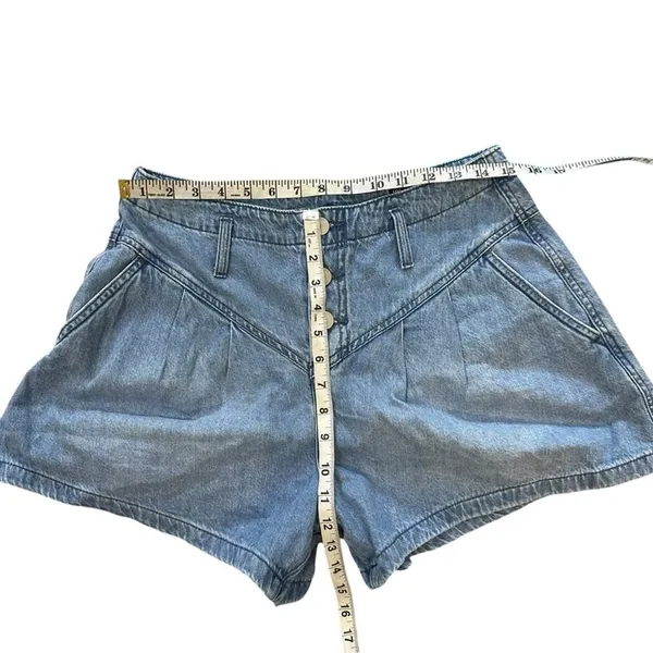 Blank NYC Flared Denim Button Fly Shorts Size 28 - Image 6