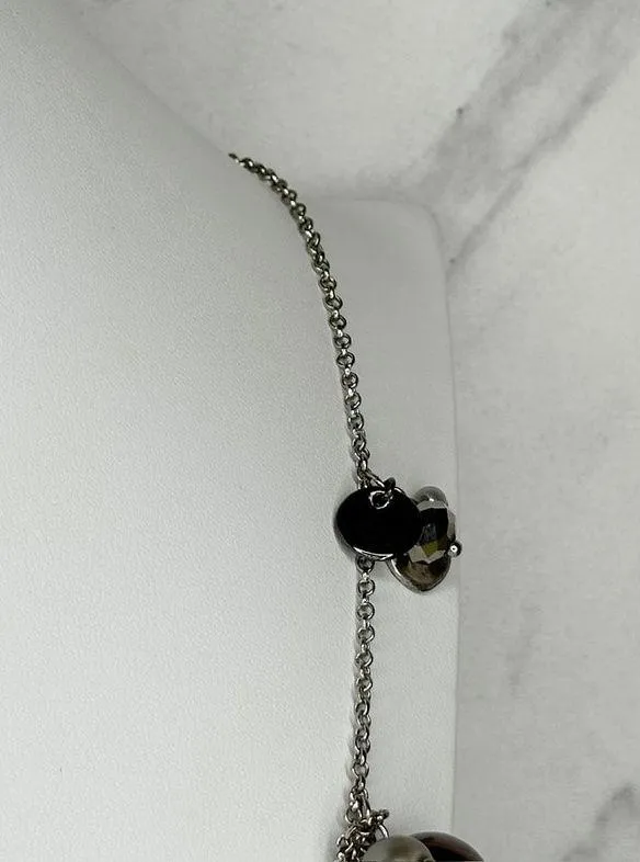 Chico's Cluster Beaded Pendant Silver Tone Long Necklace ✨ - Image 11