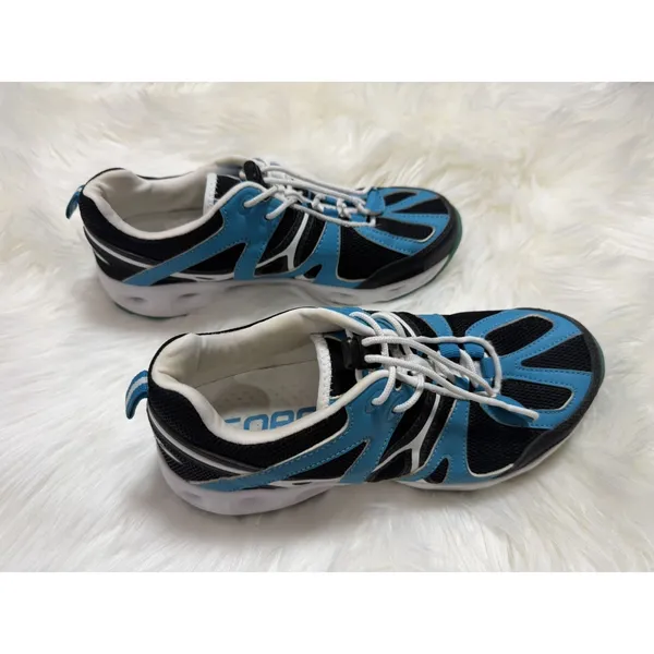 Speedo Womens Size 7 Hydro Comfort 4.0 Shoes WaterSneakers Blue/Teal Black White - Image 2