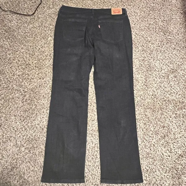 Levi's 505 Classic Dark Wash Straight Jeans Casual Stretch Denim Pants Size 30‎ - Image 4
