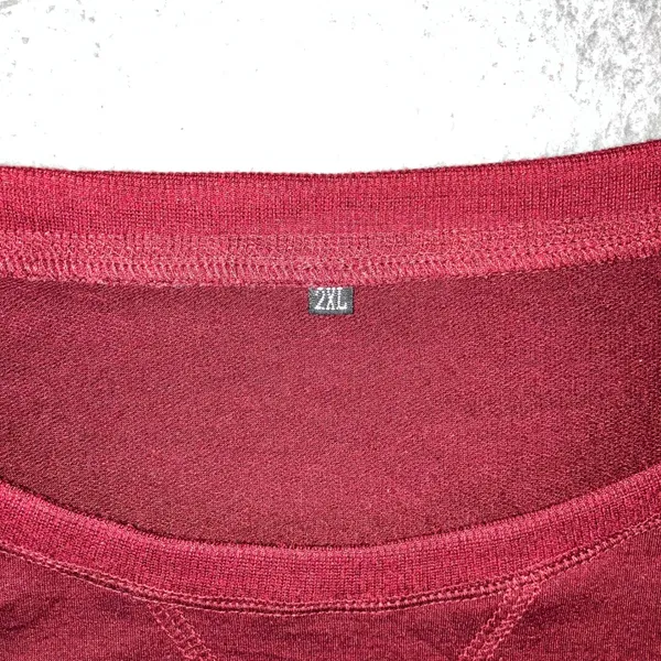 Varsity Stripe Oversized‎ Sweatshirt Women 2XL Maroon Preppy Retro Relaxed Fit - Image 3