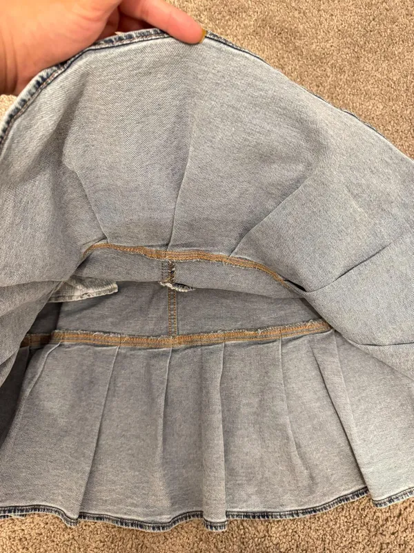 Wild Fable Blue Jean Skater Skirt Size 10 - Image 6