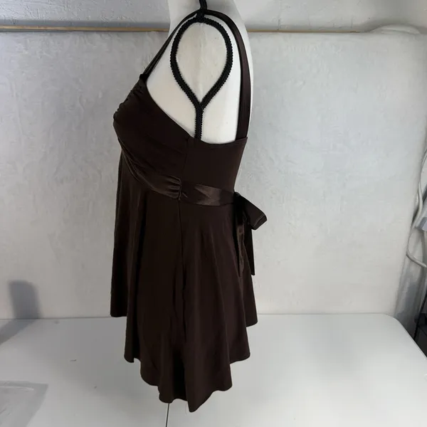 Y2K‎ Babydoll Top Women L Forest Fairy Pixie Festival Boho Sheer Tank Asymmetric - Image 6