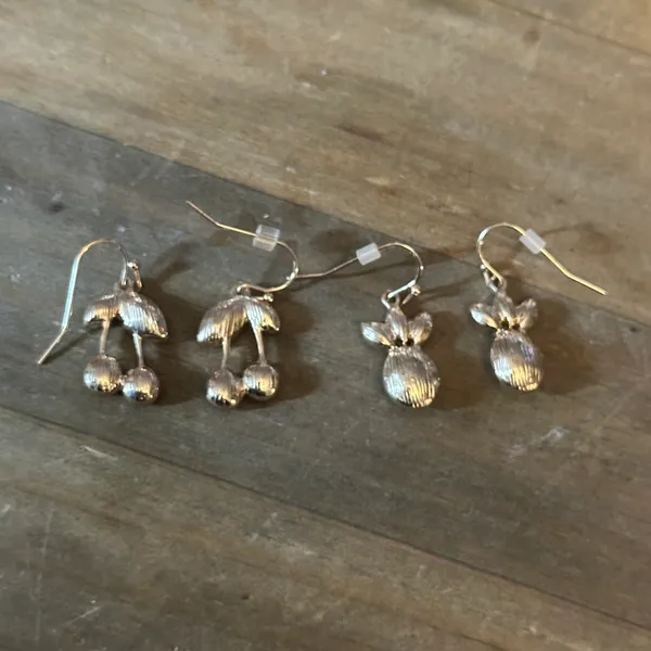 Cherries And Pineapples Drop Earrings Multiple - Image 5